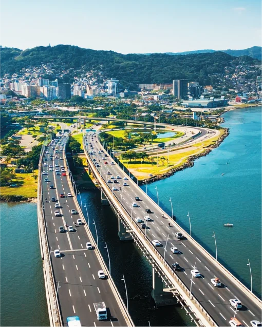 Ponte e orla de Florianópolis