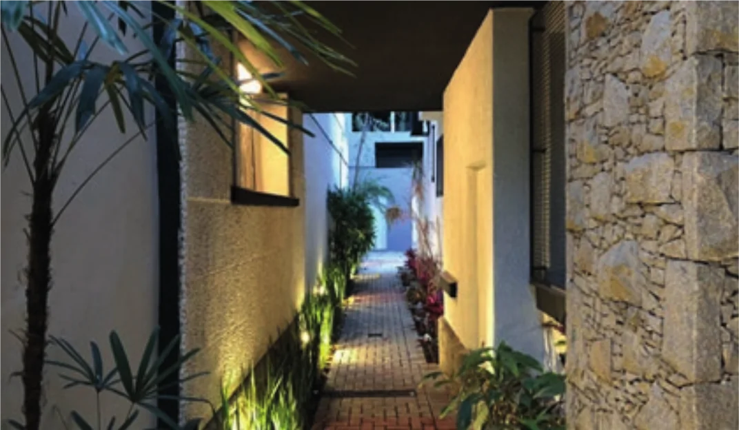Jardim interno da matriz