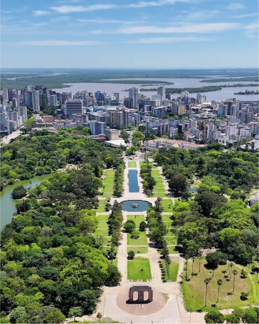 Vista aérea de Porto Alegre